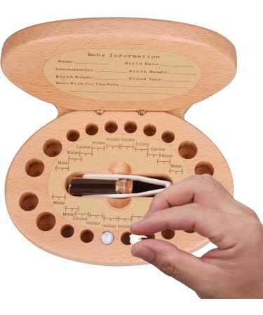 AhfuLife Wooden Rabbit Baby Tooth Keepsake Fairy Box - Lanugo Bottle - First Lost Teeth Holder - Cute Organizer for Boys & Girls - Baby Shower Gift - Medium - Buy Online on SooperMarket.com