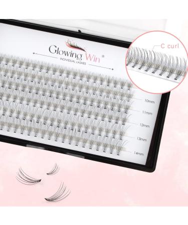 Glowing Win Individual Cluster Lashes - 120 PCS DIY Natural Eyelash Extensions | Wispy False Eyelashes 8-14mm Mix (0.07C 10D) - Buy Online on SooperMarket.com
