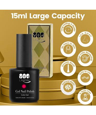 YTD Likomey Glow in the Dark Gel Nail Polish 15ml Neon Orange - Luminous UV Manicure Gel for Fluorescent Bright Nails | 0.50 Fl Oz - Buy Online on SooperMarket.com