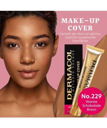 Dermacol Full Coverage Foundation - Liquid Matte Makeup with SPF 30 Waterproof for Oily Skin & Acne Long-Lasting 30g (Color 229) - Buy Online on SooperMarket.com