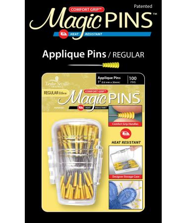 Taylor Seville Originals Comfort Grip Magic Pins Applique Regular -Quilting Supplies-Sewing Supplies-Sewing Notions-100 Count