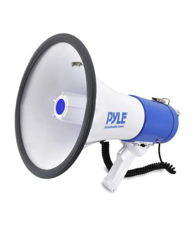 Portable Megaphone Speaker PA Bullhorn - Built-in Siren, 50W Adjustable Volume Control in 1200 Yard Range, Ideal for Any Outdoor Sports, Cheerleading Fans and Coaches or for Safety Drills - Pyle PMP50