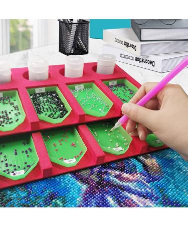 100 Pieces Plastic Bead Sorting Trays - Green | Diamond Rhinestone, Painting, Cross Stitch, Nail Art, Craft DIY Storage Plates - Buy Online on SooperMarket.com