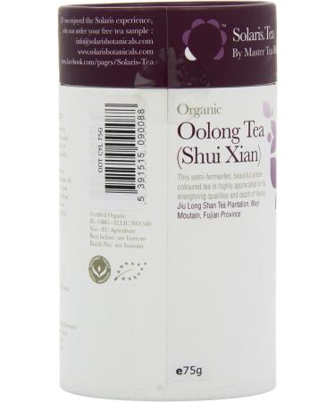 Organic Solaris Tea Loose Whole Leaf Oolong Shui Xian 75g Green Tea - 220ml (Pack of 1) - Buy Online on SooperMarket.com