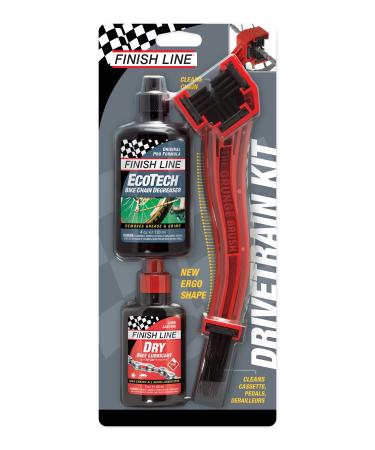 Finish Line Drivetrain Kit: Grunge Brush + 2 oz Dry Lube + 4 oz EcoTech Degreaser