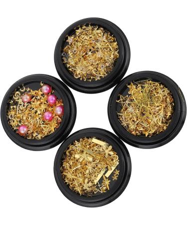 4 Boxes Nail Art Accessories Nail Supplies Gem Miss Metal - Buy Online on SooperMarket.com