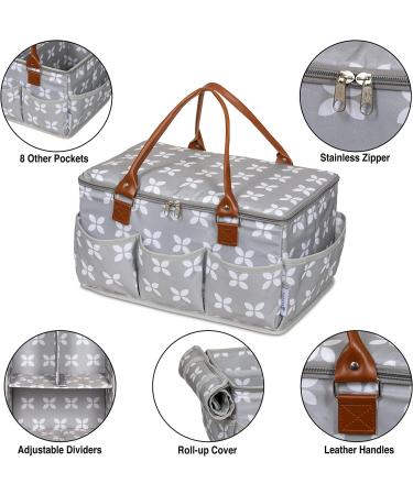 Moteph Extra Large Diaper Caddy & Toy Organizer with Zip-Top Cover - Waterproof Wet/Dry Bag Included | Perfect for Baby Shower - Buy Online on SooperMarket.com