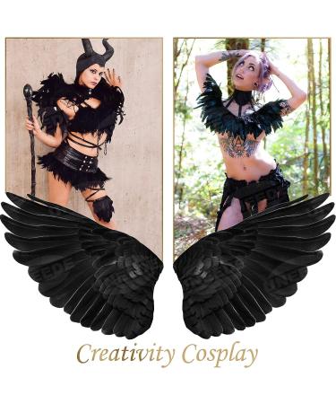120Pcs 6-8 Inch Black Goose Feathers for DIY Halloween Decor, Cosplay & Crafts - Buy Online on SooperMarket.com