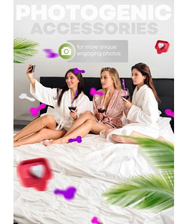 15pcs Bachelorette Straws and Confetti Pack - Crazy Hen Night Straw - Funny Drinking Straws - Bachelorette Party Drinking Straws - Straws Party Pack - Buy Online on SooperMarket.com