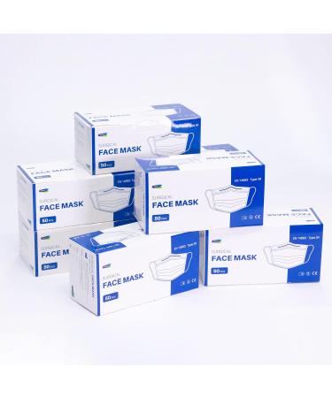 Show-me Type IIR fluid resistant surgical Face Masks Disposable Face Masks For Everyday Use Essential Face Mask For Bacterial protection Pack of 400 Colour - White One Size 8 count (Pack of 50) - Buy Online on SooperMarket.com