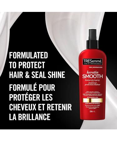 TRESemm Keratin Smooth Heat Protect Spray for silky smooth hair Marula Oil anti-frizz and detangling heat protection spray 236 ml - Buy Online on SooperMarket.com