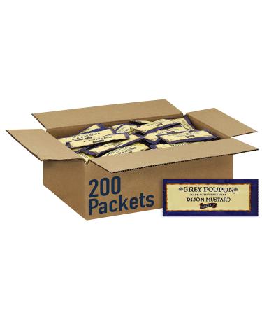 Grey Poupon Single Serve Dijon Mustard (200 ct Casepack, 0.25 oz Packets)