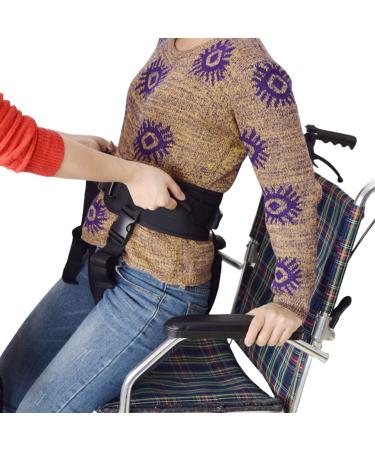 Transfer Belt Transfer Belt with Leg Loops Medical Nursing Safety Assist Training Device Walking Standing Rehabilitation Belt - Pediatric Elderly (Black) M