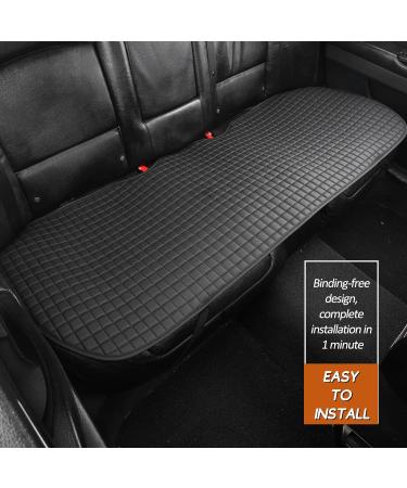 ZATOOTO Rear Car Seat Cover - Waterproof PU Leather Seat Mat for Back Seat Protection - Anti-Slip & Comfortable - Black - Buy Online on SooperMarket.com