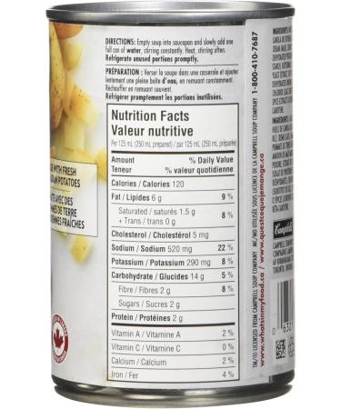 Campbell's Cream of Potato Soup 284ml 12-Count Cream Of Potato 284 ml (Pack of 12) - Buy Online on SooperMarket.com