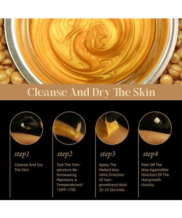 TRINIDa Wax Beads 500g Luxury Egyptian Queen Gold Hard Wax Beads with 10 Wide Applicators Professional Salon Grade Full Body Facial and Legs Painless Gentle Hair Removal Wax Beads for Women and Men Gold Pearl 500g - Buy Online on SooperMarket.com