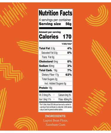 Kaizen Keto Ziti Pasta - 2g Net Carbs, 19g Protein - Gluten-Free, High Fiber Lupini Flour - 8oz (Pack of 3) - Buy Online on SooperMarket.com