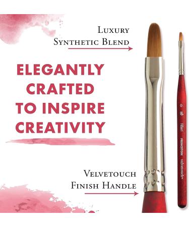 Pri Velvetouch Syn Sh Mini Filbert Size 0 - Precision Mini Filbert Brush - Buy Online on SooperMarket.com