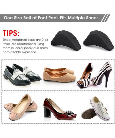 Adjustable Soft Sponge Shoe Fillers | Big Toe Plug Inserts for High Heels | Unisex Foot Pain Relief | Black, 2 Pairs - Buy Online on SooperMarket.com