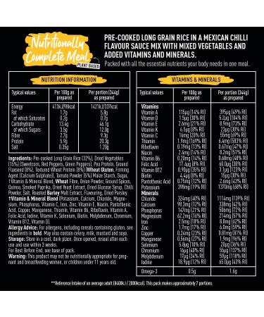FUEL10K Mexican Chilli Rice 658g - Nutritionally Complete Meal - Buy Online on SooperMarket.com