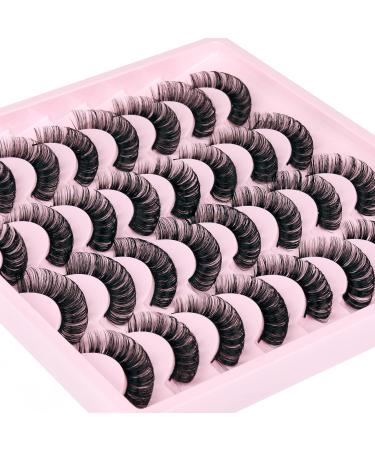 JIMIRE Russian Strip Volume Eyelashes DD Curl Fluffy False Eyelashes Look Like Lash Extensions Natural Lashes 16 Pairs Pack Russian Strip 16 Pairs -1 - Buy Online on SooperMarket.com