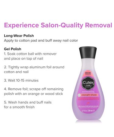 Cutex Nail Polish Remover Strength Shield 6.76 Fl. Oz. | Healthy Looking Nails - Buy Online on SooperMarket.com