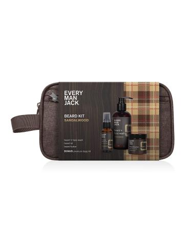 Every Man Jack Sandalwood Beard Set - Full-Sized Grooming Essentials for Men - Buy Online on SooperMarket.com