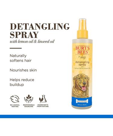 Burt's Bees for Dogs Natural Detangling Spray with Lemon & Linseed | 10 Oz Cruelty-Free Formula | Made in USA | Sulfate & Paraben-Free - Buy Online on SooperMarket.com