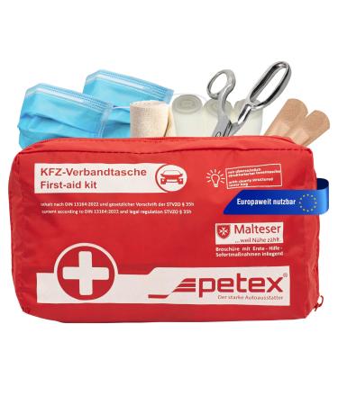 PETEX 43930012 First aid kit contents according to DIN 13164 red Single Red