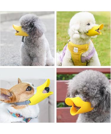 Shop Cute Duck-Shaped Dog Muzzle | Soft Silicone Adjustable Anti-Bite & Anti-Eating for Small/Medium Dogs - Buy Online on SooperMarket.com