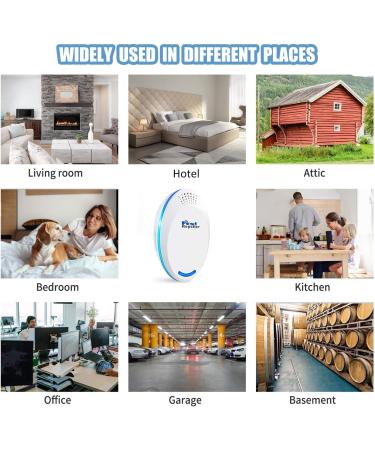 4-Pack Ultrasonic Pest Repeller for House - Electronic Mouse, Rodent, and Spider Repellent - Buy Online on SooperMarket.com