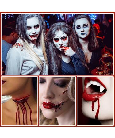 Realistic Halloween Fake Blood Spray & Gel Kit | Edible Washable SFX Makeup for Cosplay Zombie & Vampire Essentials - Buy Online on SooperMarket.com