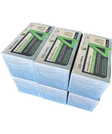 4mm 32G Nanofine Plus Diabetic Pen Needles 6 boxes x 100 needles Pack of 600