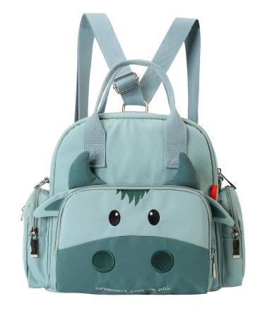 Quality Small Cute Multi-Function Baby Diaper Bag Tote Messenger Backpack-Blue