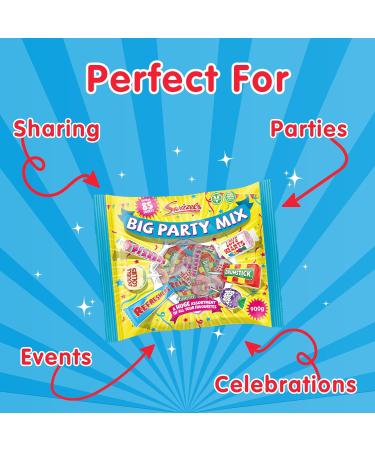 Swizzels Big Party Mix Bag 900g - A Large Selection of Delicious and Fruity Candy Treats Perfect for Parties and Special Occasions - Buy Online on SooperMarket.com
