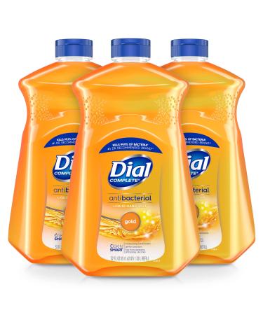 Dial Antibacterial Liquid Hand Soap Refill, Gold, 52 Fluid oz (Pack of 3) Gold 52 Fl Oz (Pack of 3)