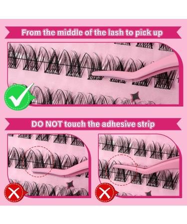 Self Adhesive Eyelashes 40pcs - Reusable No Glue Lash Clusters - Jasmine D-8-16mix - Buy Online on SooperMarket.com