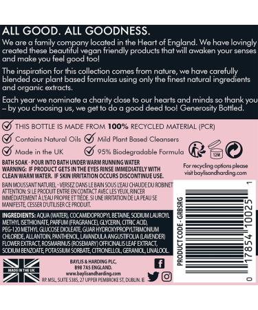 Baylis & Harding Goodness Bath Soak Bundle - 6 x 500ml Lemongrass & Ginger + Rose & Geranium - Vegan Friendly - Buy Online on SooperMarket.com