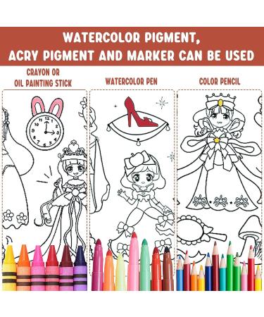 2023 Kids Drawing Roll- DIY Sticky Paper Roll for Children's Painting Activities - Early Educational Toy for Kids - Cute Princess Theme - 120 * 11.8 Inches - Buy Online on SooperMarket.com