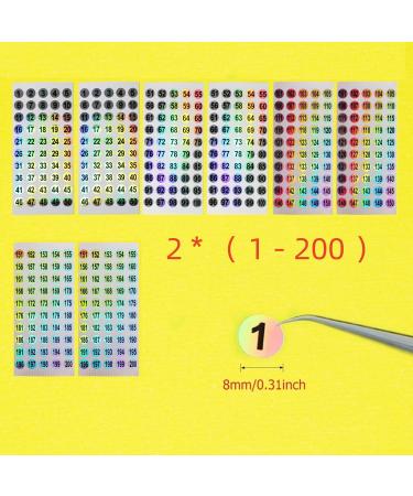 WOIRO 200-Piece Nail Display Set | Transparent Nail Tips with Ring & Number Stickers 1-200 | Perfect for Nail Art & Color Display - Buy Online on SooperMarket.com