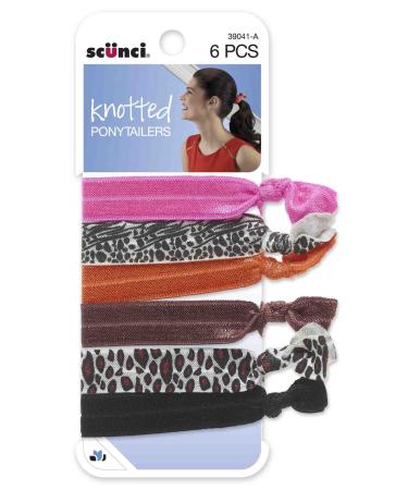 Scunci 3904103A048 Lady Knot Ponytailers Pack 6 Count