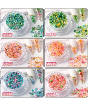 1Box 3D Dried Flower Nails Art Nail Accessories Elegant Nails Art Adornments Decoration Perfect For Nail Decoration Mixed Flowers For Nails Art S053A - Buy Online on SooperMarket.com