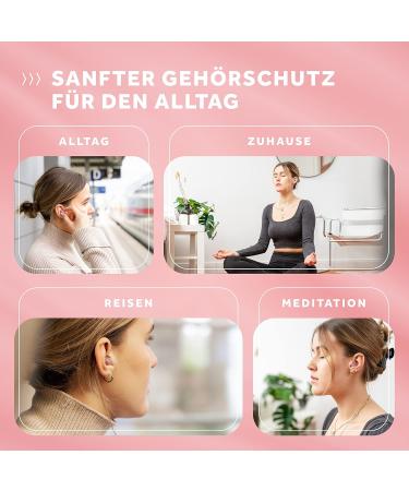 Schallwerk Women+ Earplugs - Noise Damping & Sound Quality - Transparent Ear Protection for Music Festivals Work & Learning - Compact Aluminum Case with Red Filters - Buy Online on SooperMarket.com