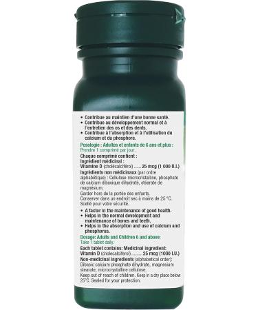 Adrien Gagnon - Vitamin D for Bones and Teeth Support 1000 I.U 240 (200+40 Bonus) Tablets - Buy Online on SooperMarket.com