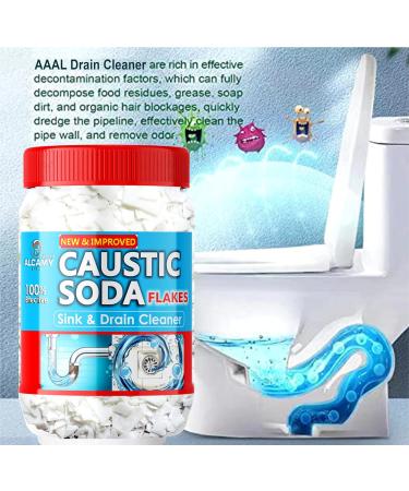 Buy Pure Caustic Soda Drain Cleaner Flakes 420GM | Powerful Chimney Cleaner for Deep Cleaning - Buy Online on SooperMarket.com