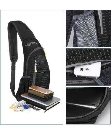 Buy G4Free Light Breast Pocket Sling Backpack - Perfect Travel & Cycling Bag | Black Triangle Shoulder Pack - Buy Online on SooperMarket.com