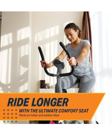 Bikeroo Oversized Bike Seat for Peloton & Road Bikes - Wide Cushion Saddle Replacement for Men & Women - Indoor Comfort (Elastomer Springs) - Buy Online on SooperMarket.com
