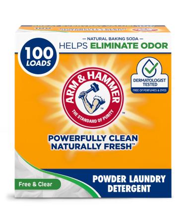 Arm & Hammer Laundry Detergent Free of Perfume & Dyes Powder 100 Loads 6.16 lb