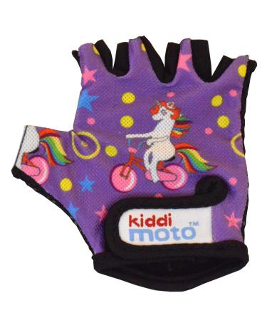 KIDDIMOTO Children's Cycling Gloves Fingerless for Boys and Girls/Bicycle Gloves/Bike Children's Gloves - Unicorn - S (2-5y)