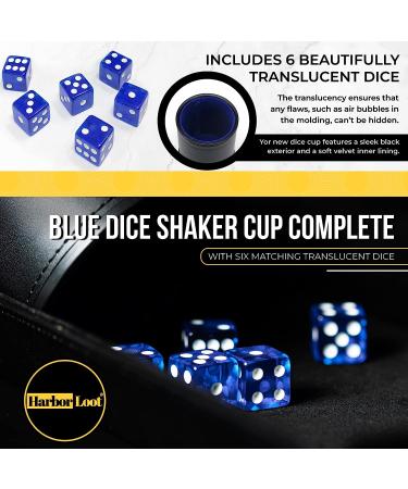 Harbor Loot Blue Dice Shaker Cup and Set of Six Translucent Dice - Buy Online on SooperMarket.com
